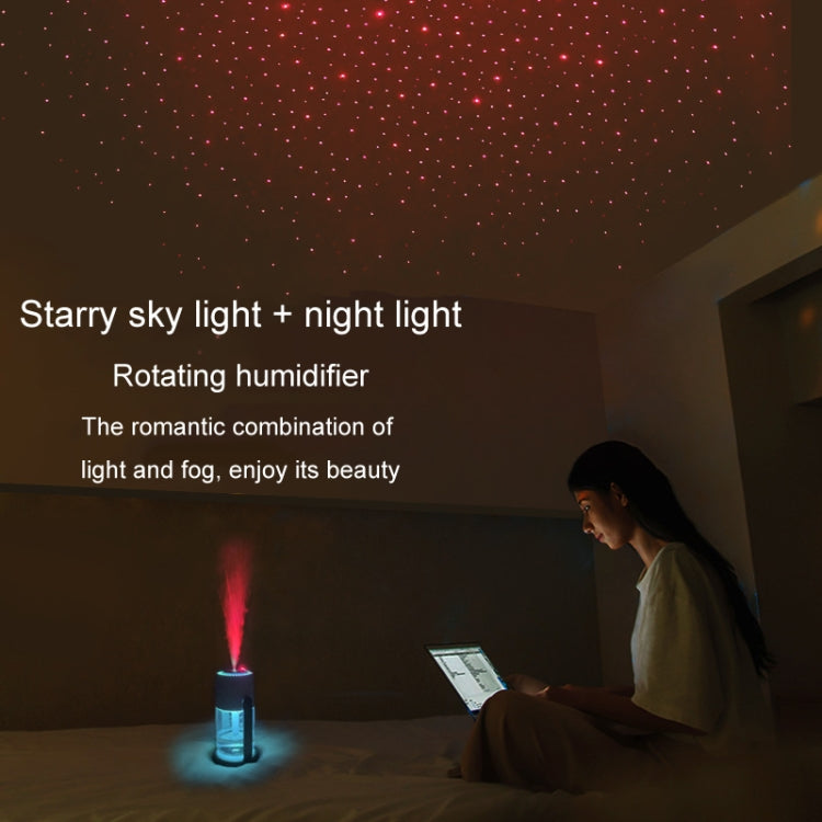 280ml Star Projection Light Humidifier USB Car Diffuser Humidifier Household Hydrating Atomizer, Rotating White, Rotating Pink