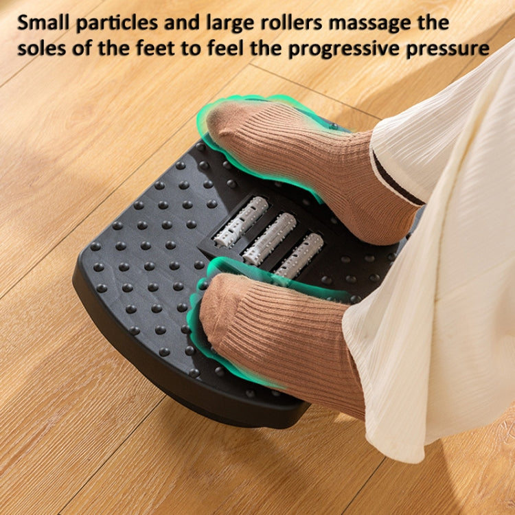 Mini Semicircular 180 Degree Swing Footstool Massage Footrest With Handle, Semicircular Black