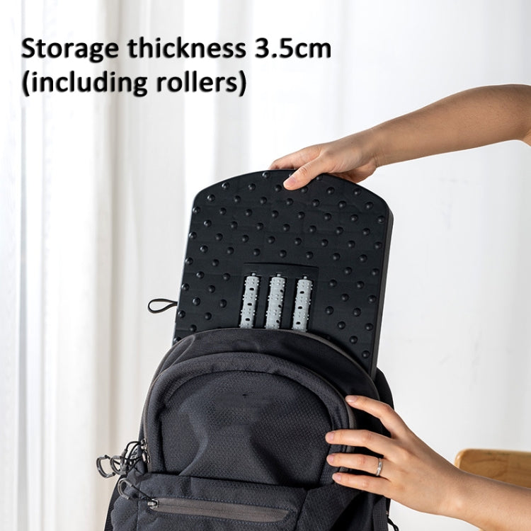 Mini Semicircular 180 Degree Swing Footstool Massage Footrest With Handle, Semicircular Black