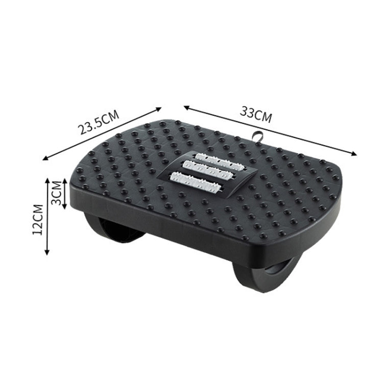 Mini Semicircular 180 Degree Swing Footstool Massage Footrest With Handle, Semicircular Black