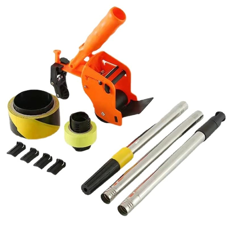 Bending-Free Floor Tape Applicator Quick-Sticking Device For Masking Paper With Extendable Pole