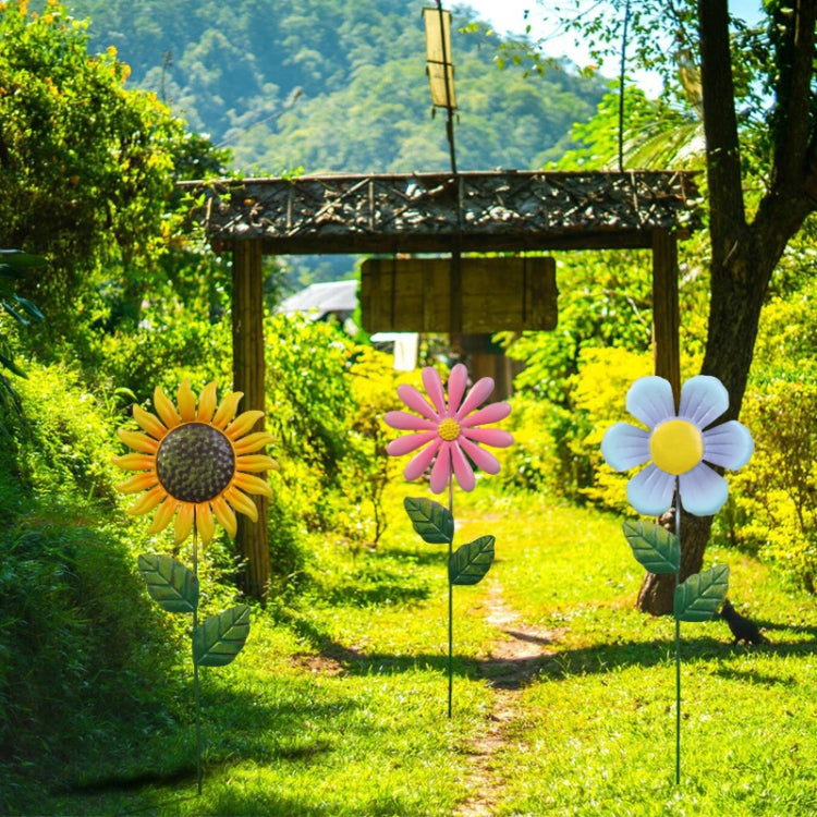 Outdoor Lawn Patio Decoration Iron Flower Inserts, 3pcs / Set