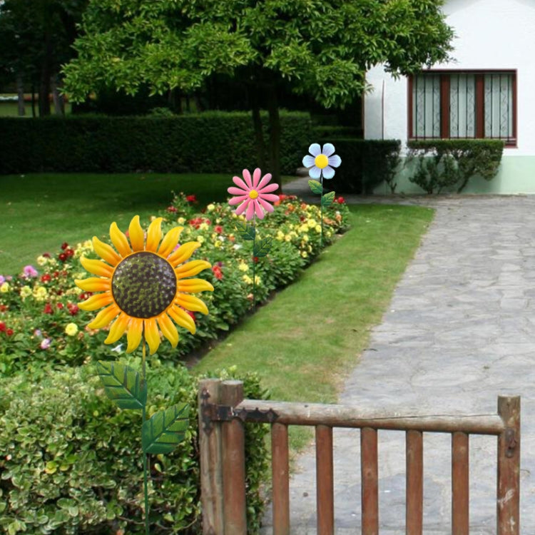 Outdoor Lawn Patio Decoration Iron Flower Inserts, 3pcs / Set