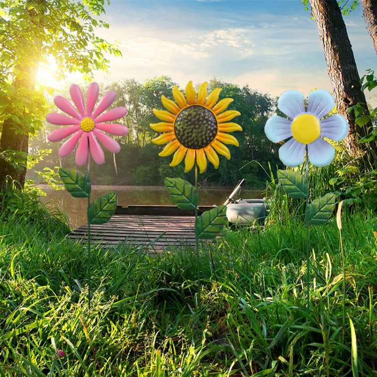 Outdoor Lawn Patio Decoration Iron Flower Inserts, 3pcs / Set