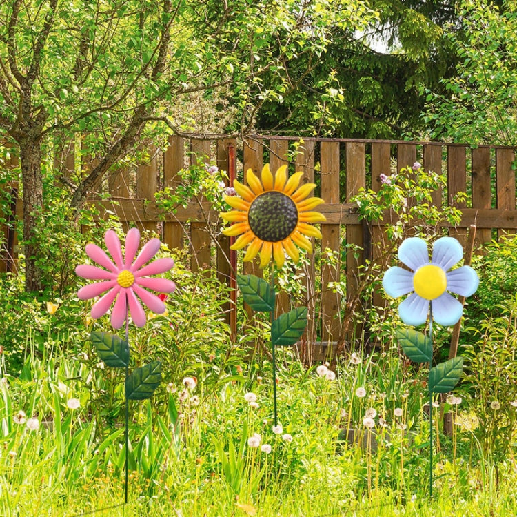 Outdoor Lawn Patio Decoration Iron Flower Inserts, 3pcs / Set