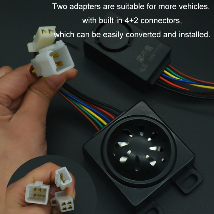 48-72V Electric Motorcycle One-Button Start Remote Lock Anti-Theft Alarm, Two-wheeler, Three-wheeler