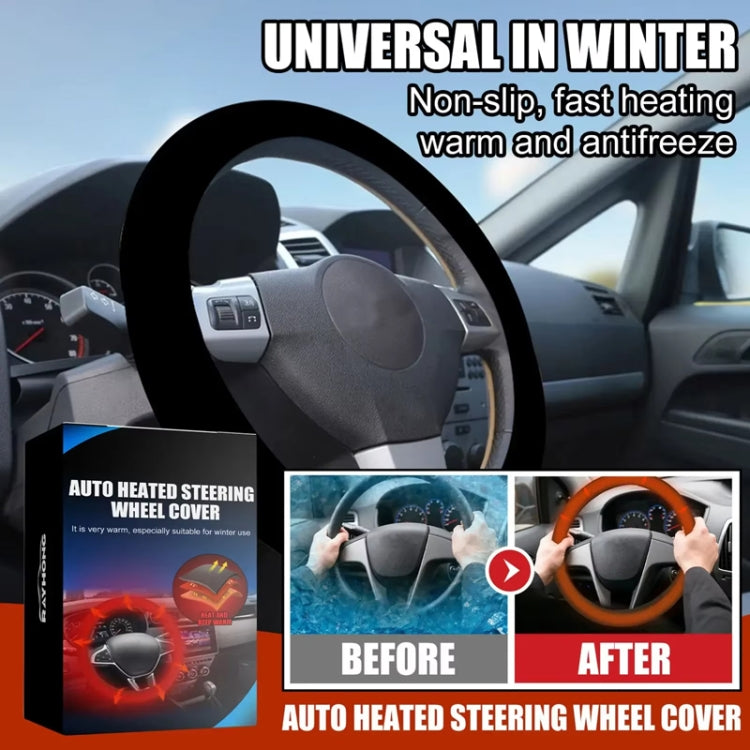 Rayhong Universal Car Quick-heating Heated Steering Wheel Cover, 38cm
