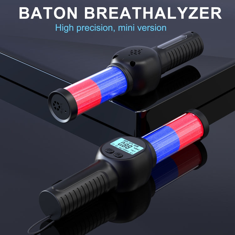 Portable Personal Alcohol Tester High-precision Breathalyzer with Alarm Light, MR701