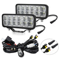 14W 9-30V 6 Inch Long Waterproof Car Work Headlight With Wire Set
