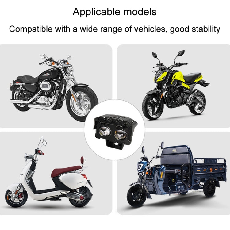 Motorcycle Spotlight High Bright Two Color Modified External Waterproof LED Lens Headlight, 20W, 12W