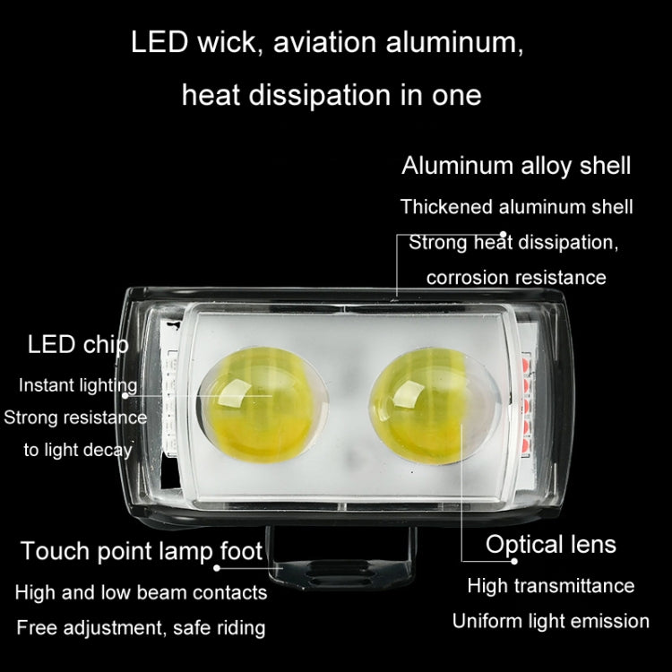 Motorcycle LED Spotlight External Mini Lens High Brightness Flash Headlight Driving Fog Lamps