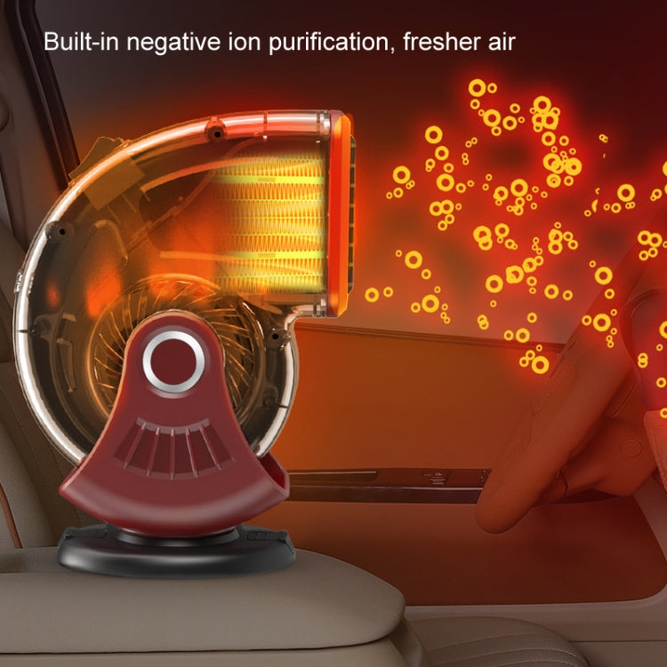 Portable Car Heater Small Fan Defogger, 12V Black, 12V Red, 24V Black, 24V Red
