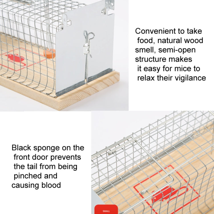 Wooden Mousetrap Cage Live Animal Humane Trap Catch, Small, Large