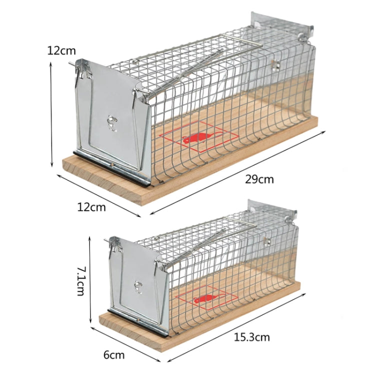 Wooden Mousetrap Cage Live Animal Humane Trap Catch, Small, Large