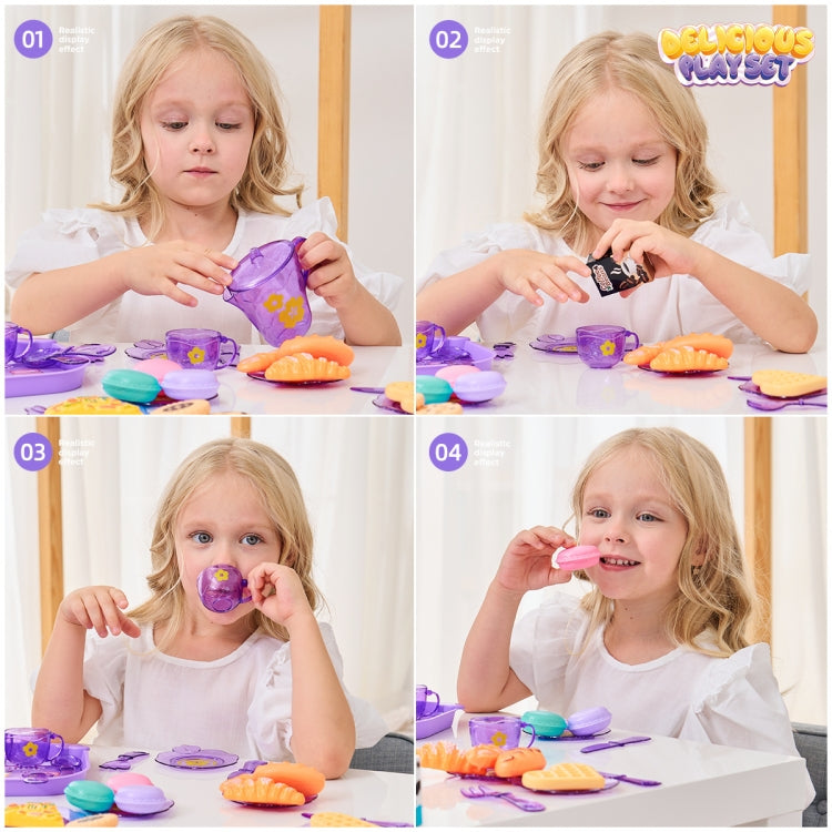33pcs /Set Simulation Tableware Pretend Play Toy Kit Dessert Role Play Toys
