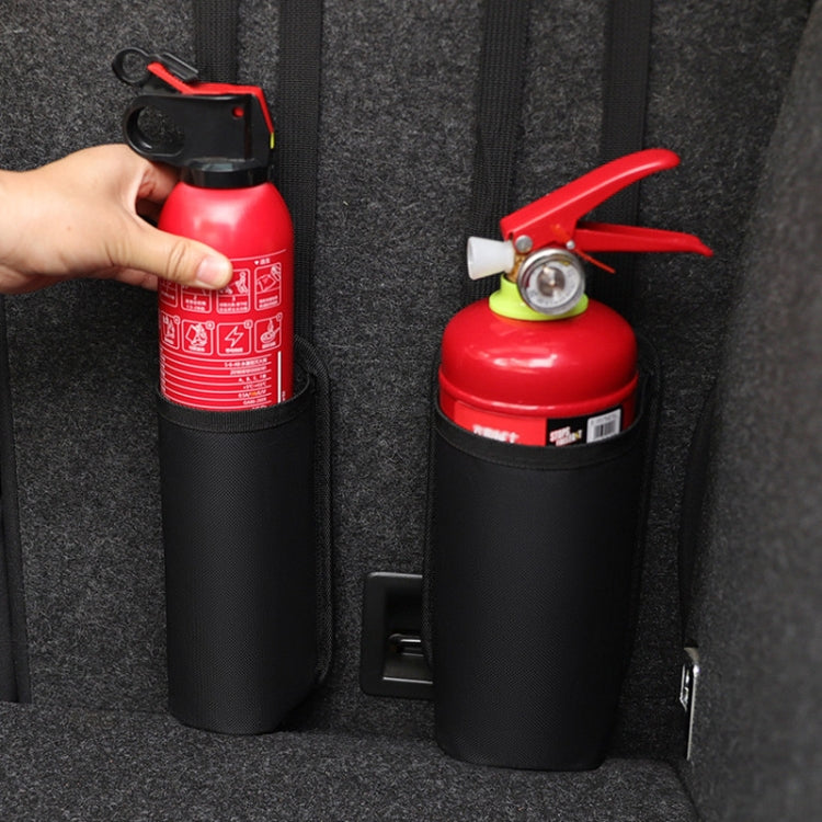 Car Fire Extinguisher Storage Bag Auto Seatback Bag Cup Holder, Small, Large