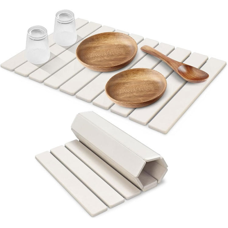 Diatomaceous Earth Tableware Drying Mat Foldable Dish Drainer Kitchen Bathroom Absorbent Mat, 30x40cm, 60x39cm