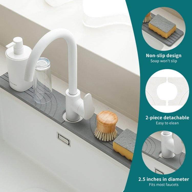 Faucet Sink Drying Mat Diatomaceous Earth Stone Splashproof Absorbent Sink Drainage Mat, K01 Dark Gray, K01 White, K02 Dark Gray, K02 White, K03 Dark Gray, K03 White, K04 Dark Gray, K04 White, K05 Dark Gray, K05 White