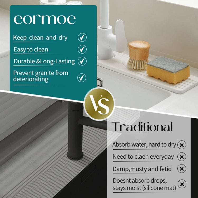 Faucet Sink Drying Mat Diatomaceous Earth Stone Splashproof Absorbent Sink Drainage Mat, K01 Dark Gray, K01 White, K02 Dark Gray, K02 White, K03 Dark Gray, K03 White, K04 Dark Gray, K04 White, K05 Dark Gray, K05 White