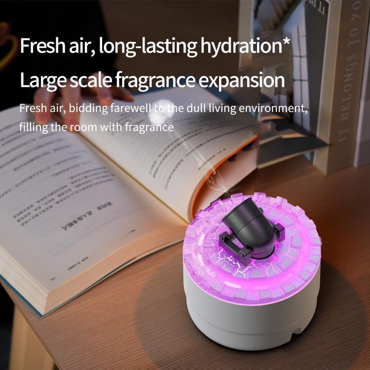 Turret Shape Aromatherapy Humidifier With 3-speed Timer 7-color Atmosphere Light, US Plug Black, US Plug White, EU Plug Black, EU Plug White, USB Plug Black, USB Plug White