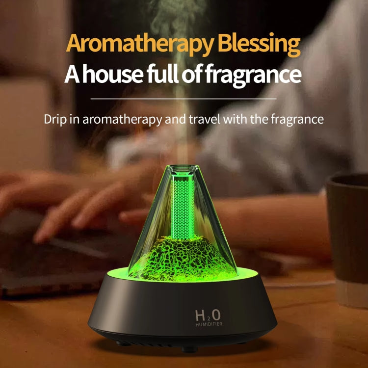 80ml Volcanic Lava Aromatherapy Humidifier With Colorful Lights USB Plug Power