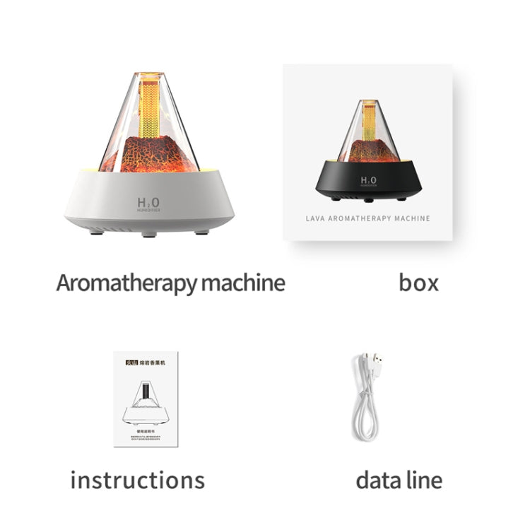80ml Volcanic Lava Aromatherapy Humidifier With Colorful Lights USB Plug Power