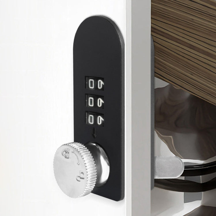 Home Drawer Locker Mechanical Dial And Quarter Turn Combination Lock, Left Turn, Right Turn