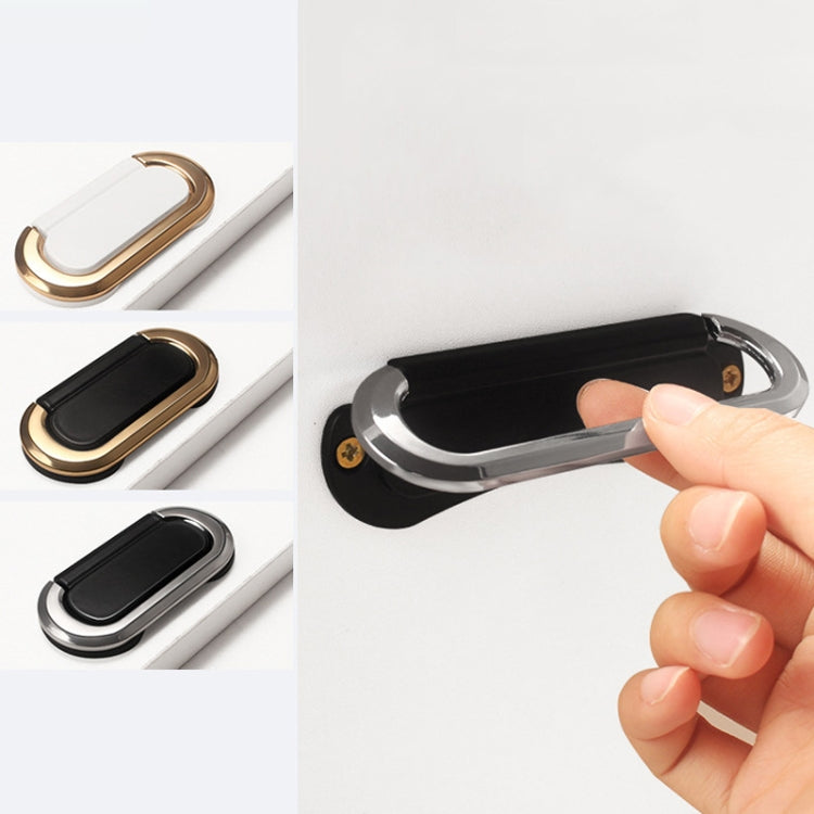 Simple Household Cabinet Drawer Hidden Flat Pull Handle, Gold+White, Gold+Black, Silver+Black