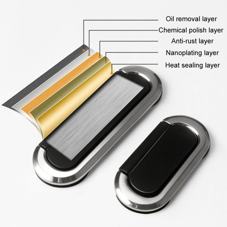 Simple Household Cabinet Drawer Hidden Flat Pull Handle, Gold+White, Gold+Black, Silver+Black