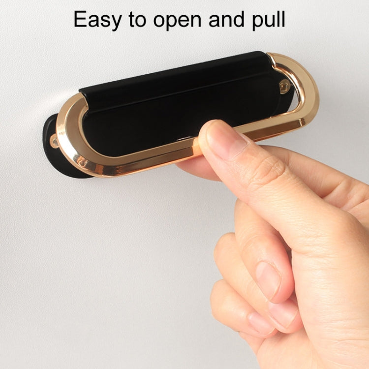 Simple Household Cabinet Drawer Hidden Flat Pull Handle, Gold+White, Gold+Black, Silver+Black