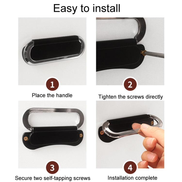Simple Household Cabinet Drawer Hidden Flat Pull Handle, Gold+White, Gold+Black, Silver+Black