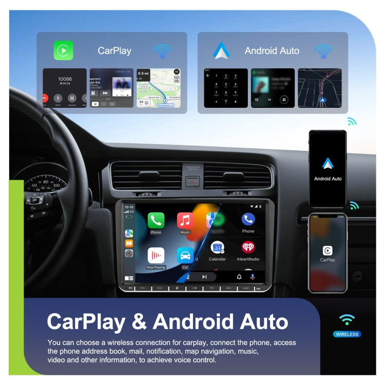 For Volkswagen 4+64G Multimedia Player Android 13 System, 7-inch, 9-inch