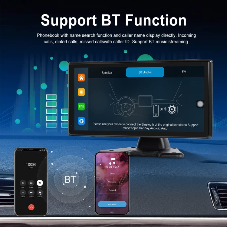 10.36-Inch Car Central Control Smart Player With 4-Way Camera, Standard, 64G TF Card