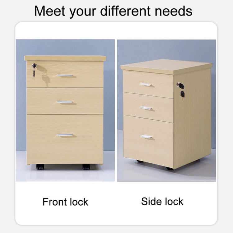 Home Office Desk Drawer Triple Connect File Cabinet Lock, Front Black, Side Black, Front White, Side White