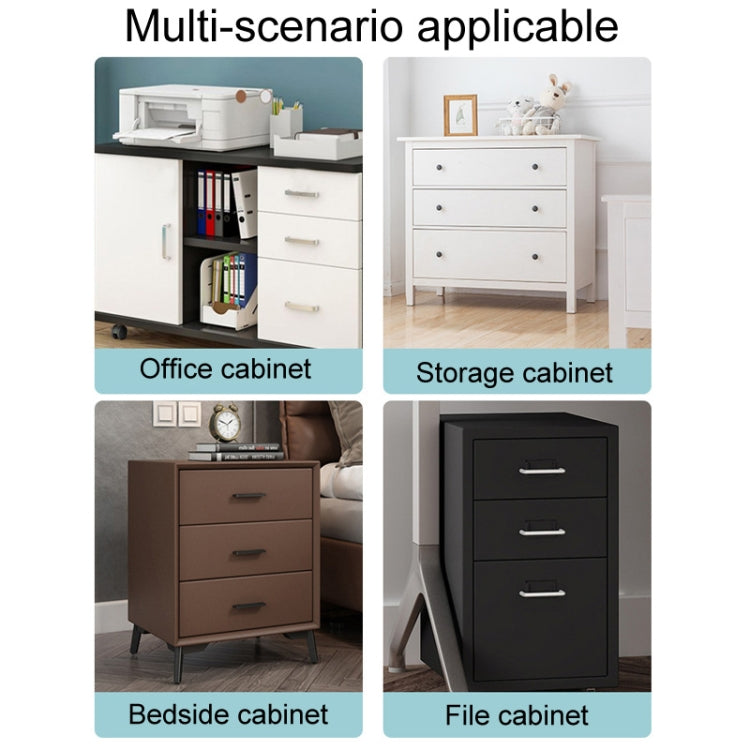 Home Office Desk Drawer Triple Connect File Cabinet Lock, Front Black, Side Black, Front White, Side White