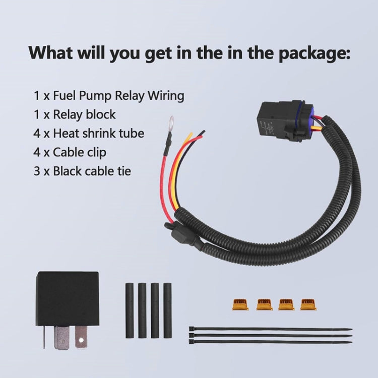 Vehicle Fuel Pump Relay Wiring Harness Kit, For Jeep / Dodge / Chrysler