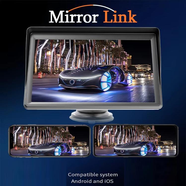7 Inch Bluetooth 5.0 Portable CarPlay Monitor, Display, Display + Camera