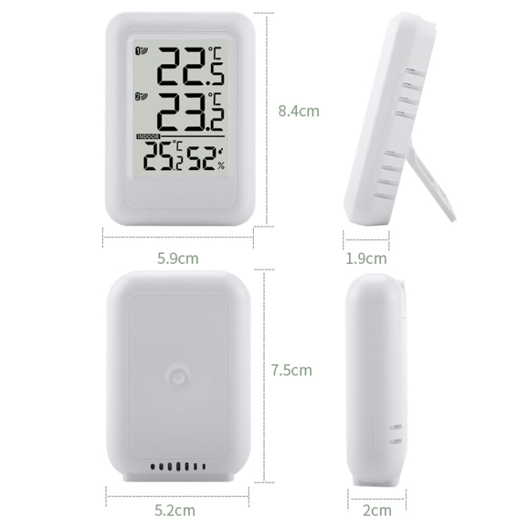 TS-FT0402 2-In-1 Home Wireless Digital Thermometer Wall-Mounted Greenhouse Thermometer, TS-FT0402