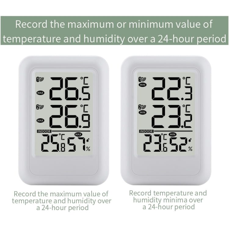 TS-FT0402 2-In-1 Home Wireless Digital Thermometer Wall-Mounted Greenhouse Thermometer, TS-FT0402