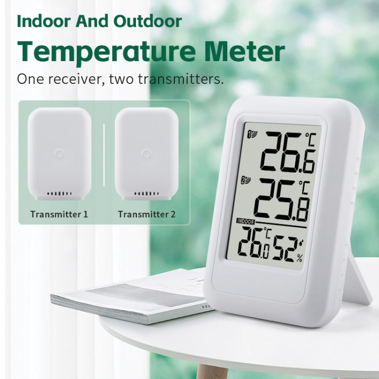 TS-FT0402 2-In-1 Home Wireless Digital Thermometer Wall-Mounted Greenhouse Thermometer, TS-FT0402