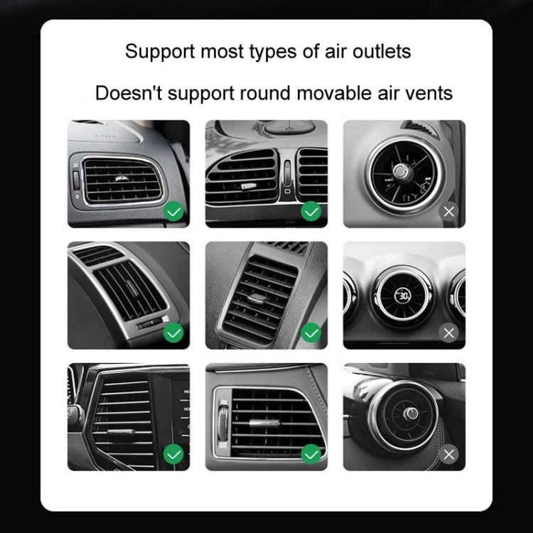 Car Snap-On Air Vent Gravity Cell Phone Navigation Mirror Holder