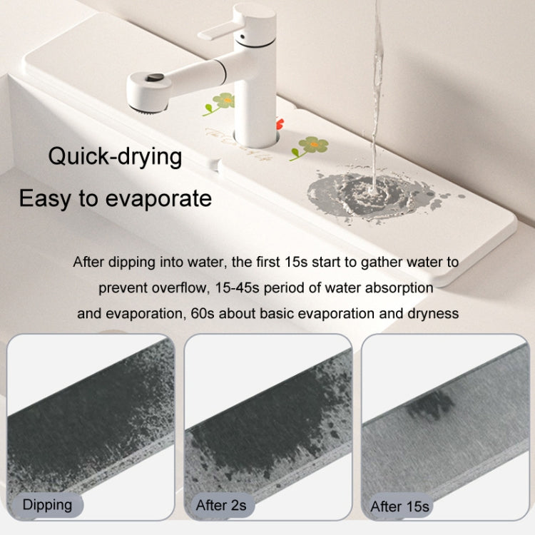 Diatomite Countertop Drying Mat Water Absorbent Coaster Bathroom Vanity Soap Tray Sink Drainage Mat, 22.5x7cm Relaxing Diary, 22.5x7cm Beautiful, 22.5x7cm Camellia, 22.5x7cm Flower Diary, 22.5x7cm Cute Flower, 22.5x7cm Lazy Afternoon                   ...