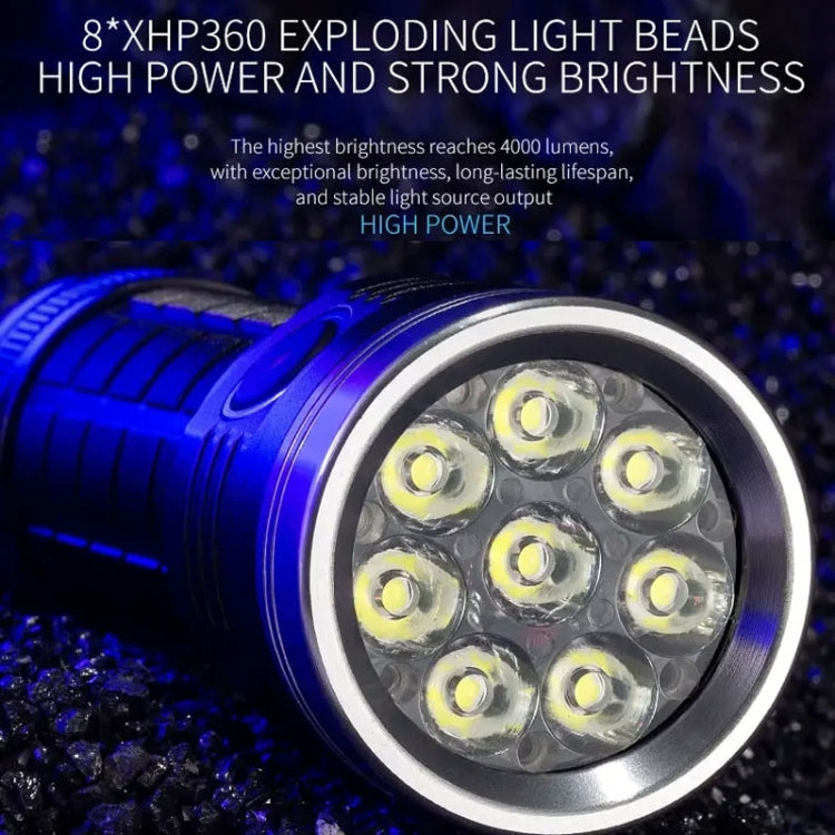 Aluminium Ring 8 Holes Straight Flashlight Outdoor Camping Flashlight, W5185