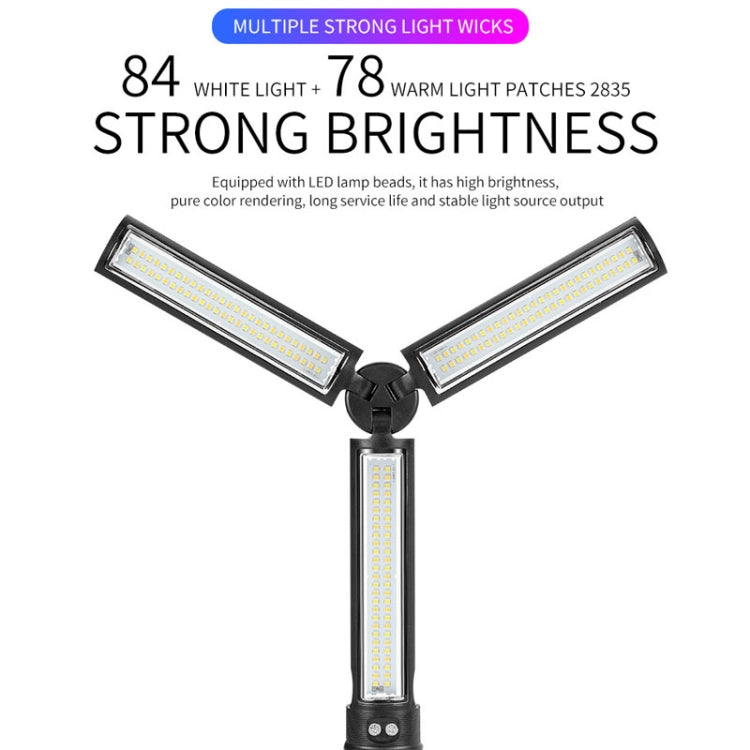 LED Foldable Overhaul Light With Stand USB Rechargeable Auto Repair Portable Worklight, E-SMARTER D37