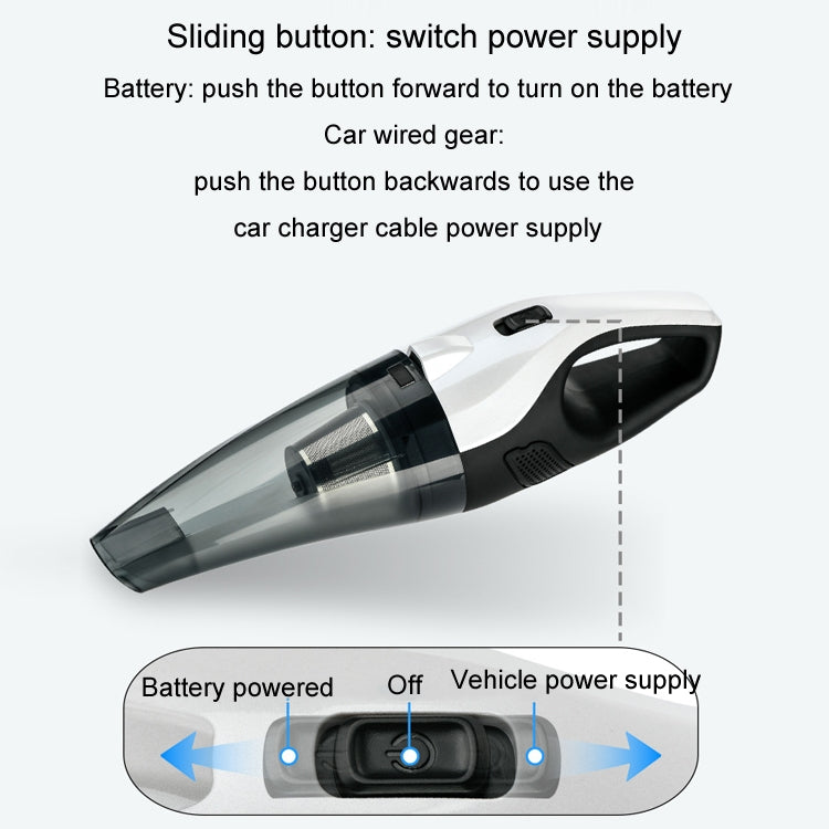 Car Handheld Portable Vacuum Cleaner With Strong Suction, Wired Version, Wired + Charging 7.4V, Wired + Charging 11.1V