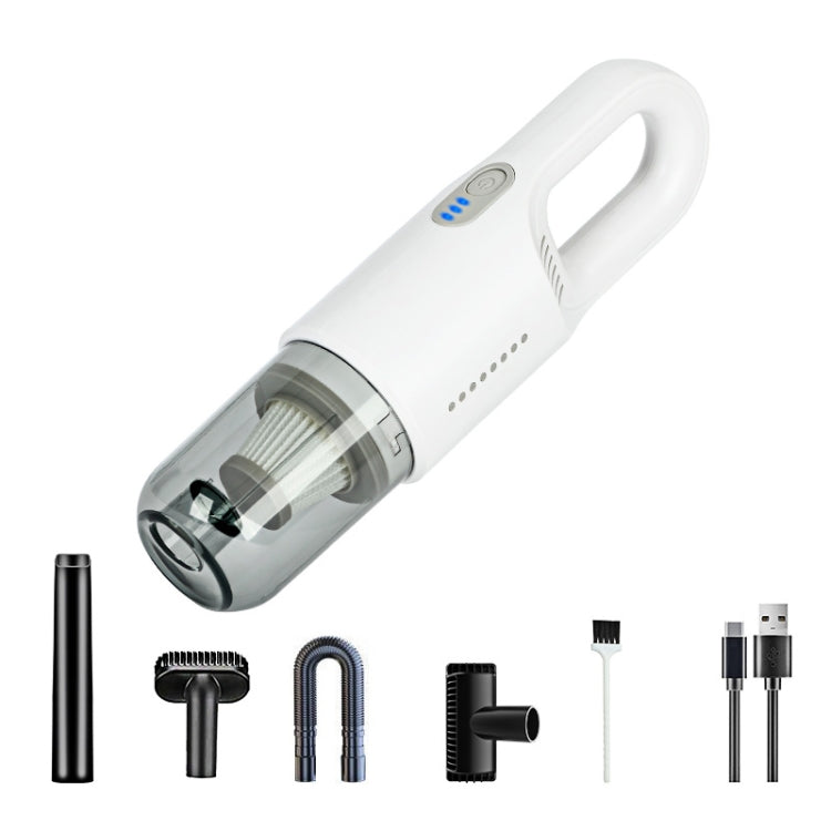 Wireless Car-mounted High-power Suction Handheld Vacuum Cleaner, White 7.4V, White Two-speed Adjustment 11.1V, Black 7.4V, Black Two-speed Adjustment 11.1V