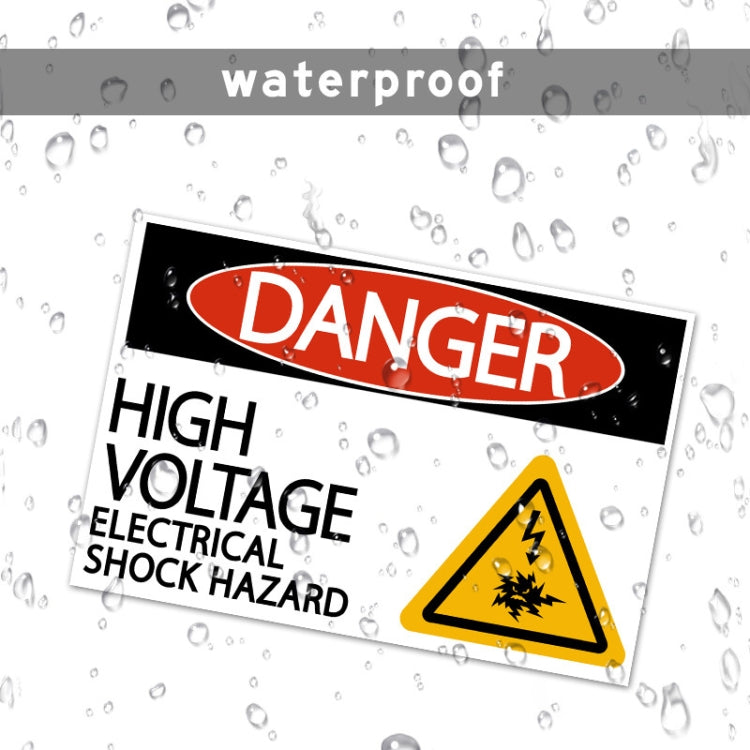High-Voltage Electrical Box Hazard Warning Waterproof Sticker, 1pc 30x20cm, 2pcs /Set 15x10cm