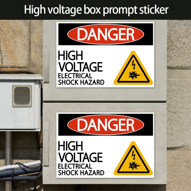 High-Voltage Electrical Box Hazard Warning Waterproof Sticker, 1pc 30x20cm, 2pcs /Set 15x10cm