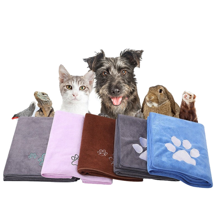 Pet Microfiber Absorbent Towel Cat Dog Bath Cleaning Towel, 50x100cm, 35x75cm