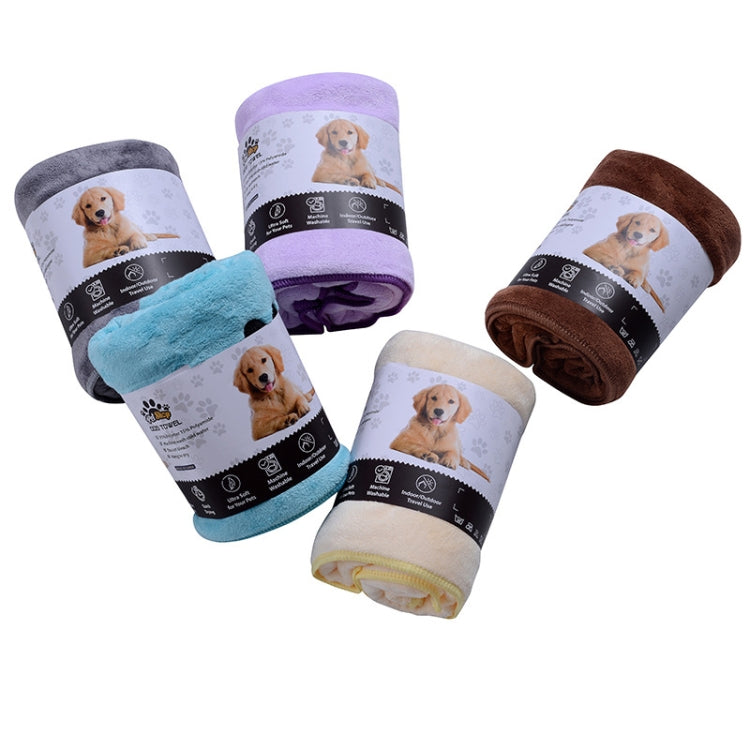 Pet Microfiber Absorbent Towel Cat Dog Bath Cleaning Towel, 50x100cm, 35x75cm